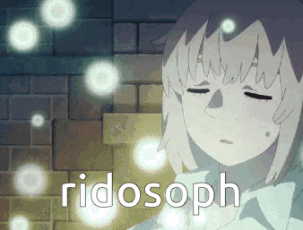 a cartoon of a girl with the word ridosoph in the corner