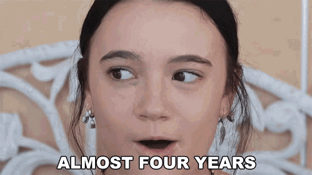 Almost Four Years Fiona Frills GIF - Almost Four Years Fiona Frills For Four Years GIFs