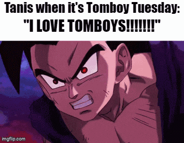 a picture of a cartoon character with a caption that says " i love tomboys "