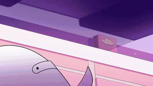 a cartoon drawing of a dolphin on a pink background