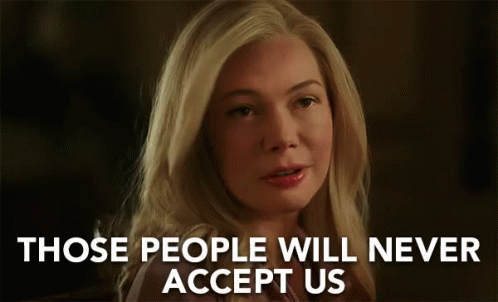 Those People Will Never Accept Us GIF - Michelle Williams Charity Barnum Those People Will Never Accept Us GIFs