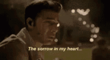 a man is talking about the sorrow in his heart