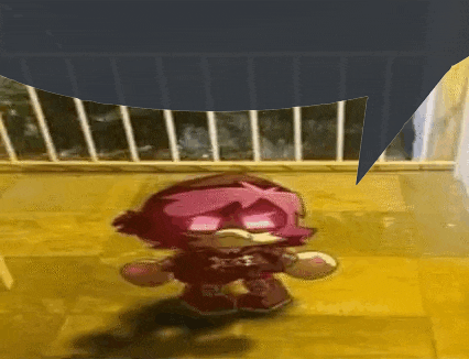 a cartoon character with a speech bubble behind him