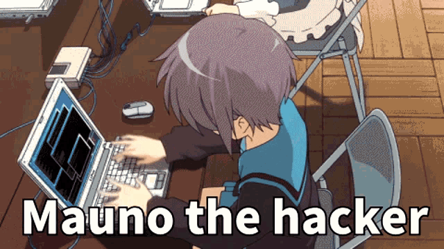 Mauno The Hacker Anime GIF - Mauno The Hacker Anime Computer GIFs