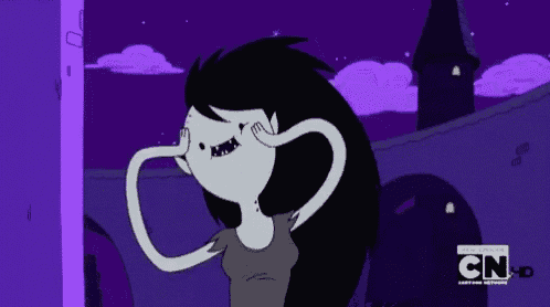 a cartoon character from adventure time is covering her ears with her hands