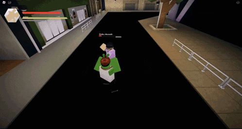 a screenshot of a video game with a purple swirl around a character named shoku nomutchi