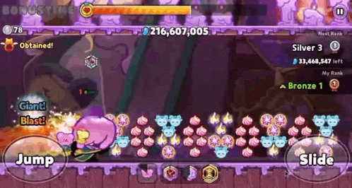 a screenshot of a game called cookie run with a giant blast