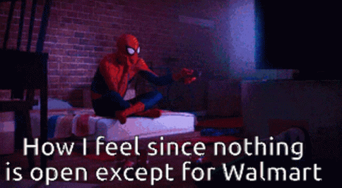 How I Feel Since Nothing Is Open Except For Walmart Spiderman GIF - How I Feel Since Nothing Is Open Except For Walmart Spiderman Watching Tv GIFs