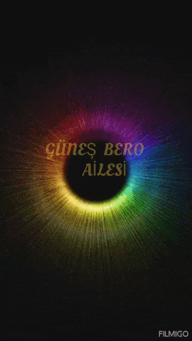 a rainbow colored background with the words günes bero ailesi on it