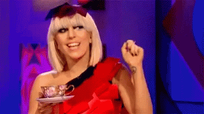 Lady Gaga Excited GIF - Lady Gaga Excited Tea GIFs