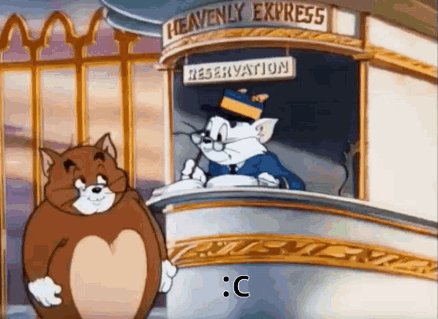 Tom And Jerry Dead Cat GIF - Tom And Jerry Dead Cat Heaven GIFs