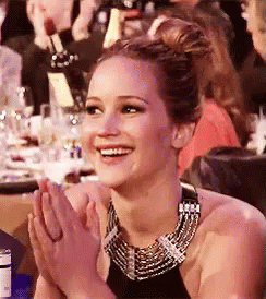 Jennifer Lawrence Clapping GIF - Jennifer Lawrence Happy Clapping GIFs