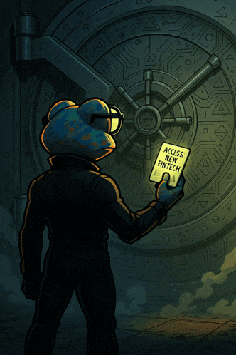 a cartoon character is holding a book that says " moss and fantech " on it