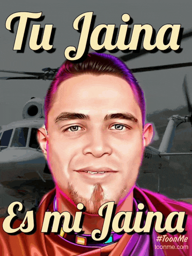 a cartoon of a man with the words " tu jaina es mi jaina " above him
