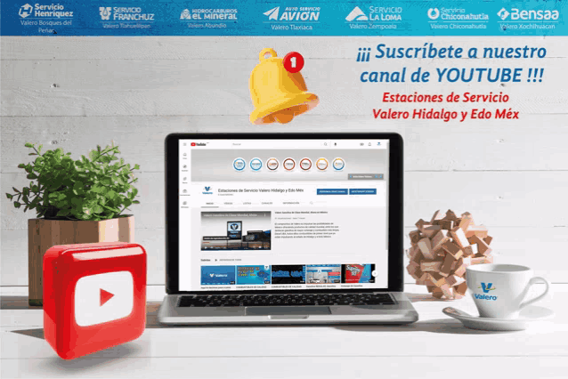 a laptop is open to a youtube page with a red play button