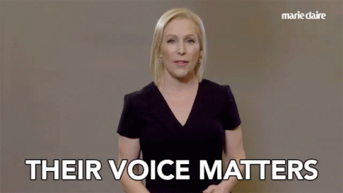 Their Voice Matters Big Deal GIF - Their Voice Matters Big Deal Kirsten Gillibrand GIFs
