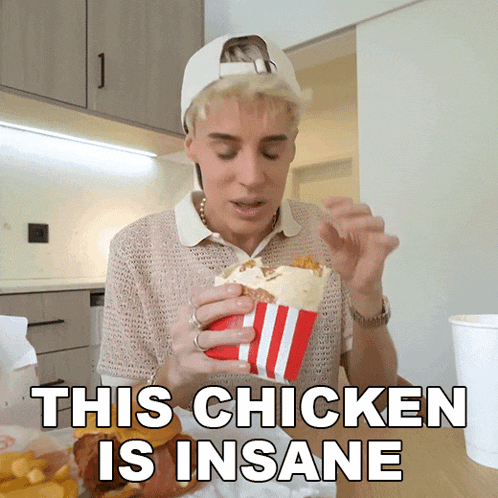 This Chicken Is Insane Raphael Gomes GIF - This Chicken Is Insane Raphael Gomes This Chicken Is Great GIFs