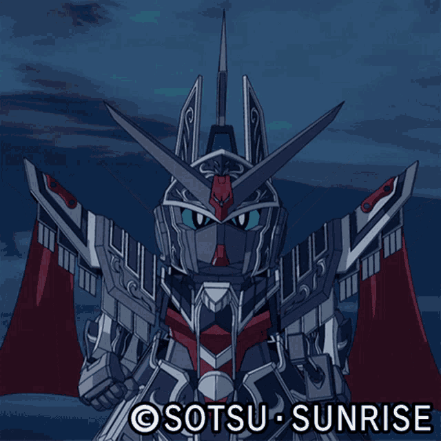 a drawing of a robot with the word sunrise on the bottom