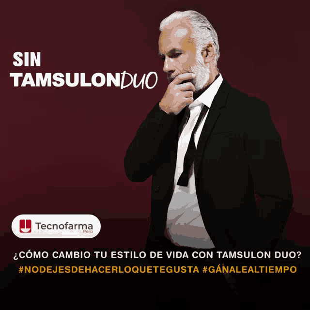 a man in a suit and tie with the words sin tamsulondo