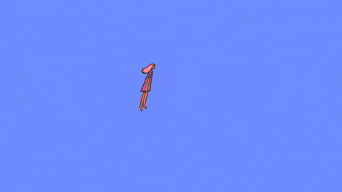 a cartoon drawing of a person giving a high five to another person