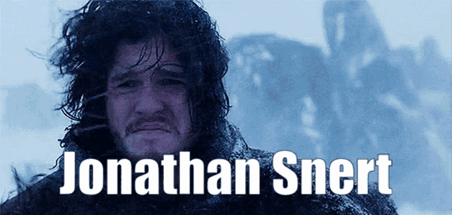 a picture of a man with the name jonathan snert below him