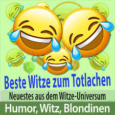 two smiley faces are laughing with tears coming out of their eyes and the words beste witze zum totlachen