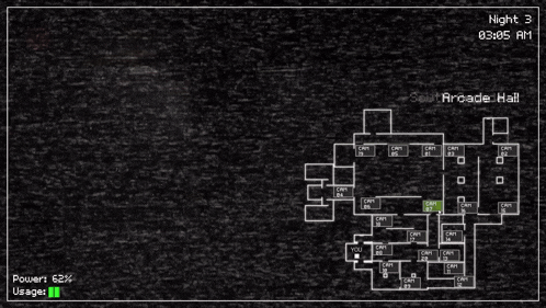 a video game screen shows the arcade hall at night 3