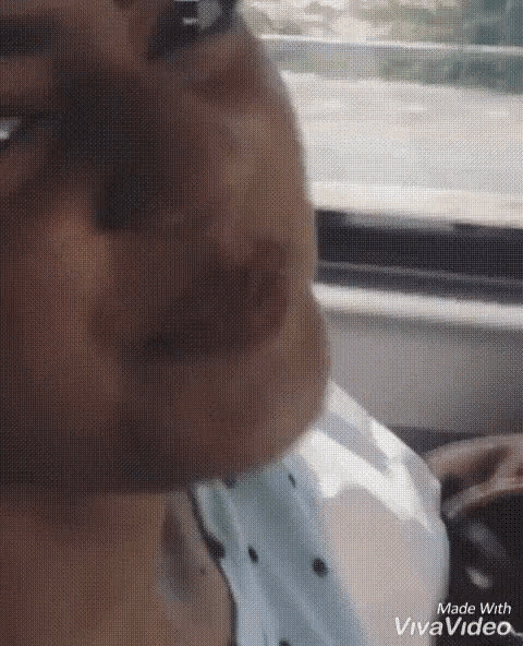 a close up of a person 's face with the words made with vivavideo below it