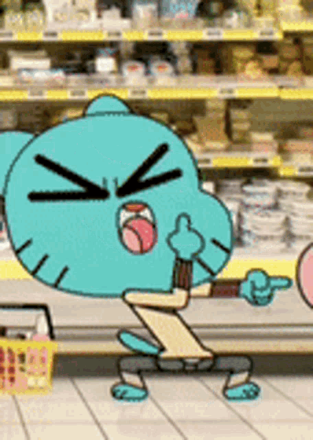 gumball from the amazing world of gumball is in a store