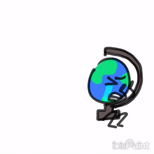 a drawing of a globe with a face on it and the words ibis paint below it