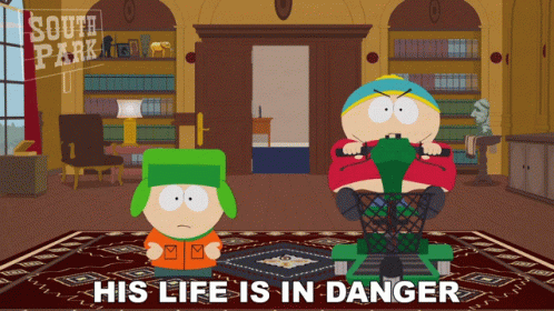 His Life Is In Danger Kyle Broflovski GIF - His Life Is In Danger Kyle Broflovski Eric Cartman GIFs