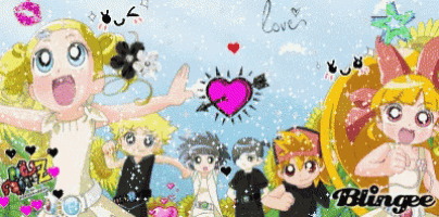 a collage of cartoon characters with the word love written on the top