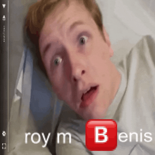 a video of a man laying in a hospital bed with roy m benis written on the bottom