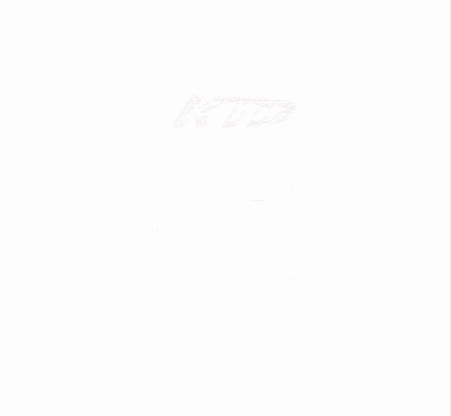 a ktp logo on a pink background with waves