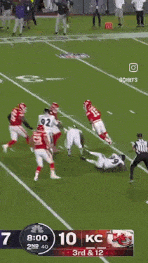 a football game is being played between the chiefs and the bengals