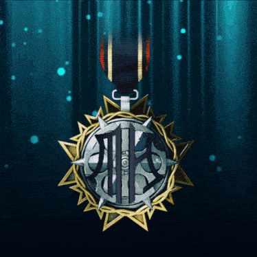 a medal with a crown of thorns and the word lion on it