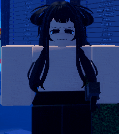 a girl with long black hair is standing in front of a stack of boxes with the numbers 1 through 12 on them