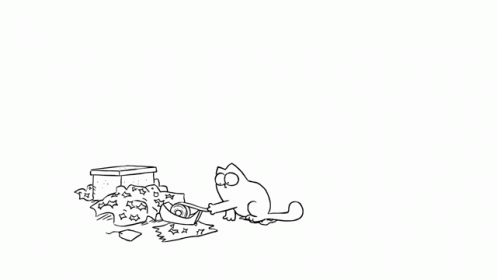 A Curious Cat Gets Into A Sticky Predicament GIF - Simonscat Animation Cartoon GIFs