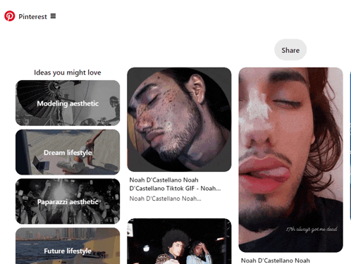 a screenshot of a pinterest page with ideas you might love displayed