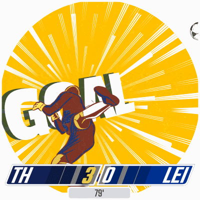 a yellow circle with the word goal in white