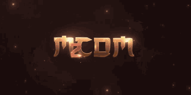 the word necdm is glowing brightly in the dark