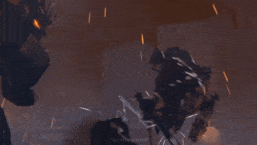 a person is flying through the air with flames coming out of their arms