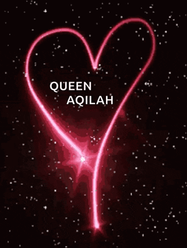 a picture of a heart that says queen aoilah