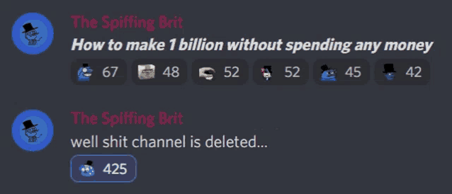 a screenshot of a discord channel that says " the spitting brit "