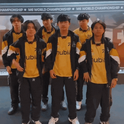 a group of young men are standing in front of a sign that says championship