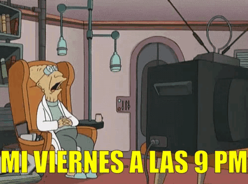 El Profesor Quedandose Dormido Viendo Tv GIF
