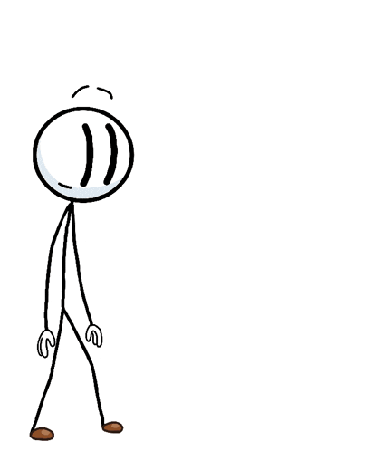 a stick figure has a speech bubble with a picture of a cat inside of it
