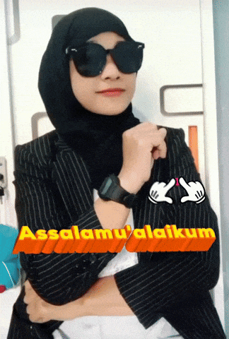 a woman wearing sunglasses and a hijab says assalamu alaikum