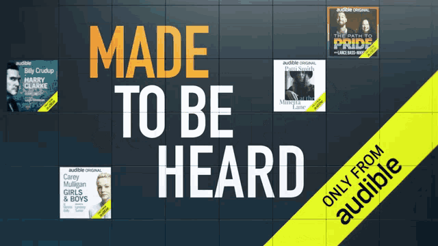 a poster that says made to be heard with books on it