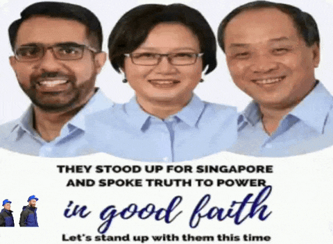 a poster that says they stood up for singapore and spoke truth to power